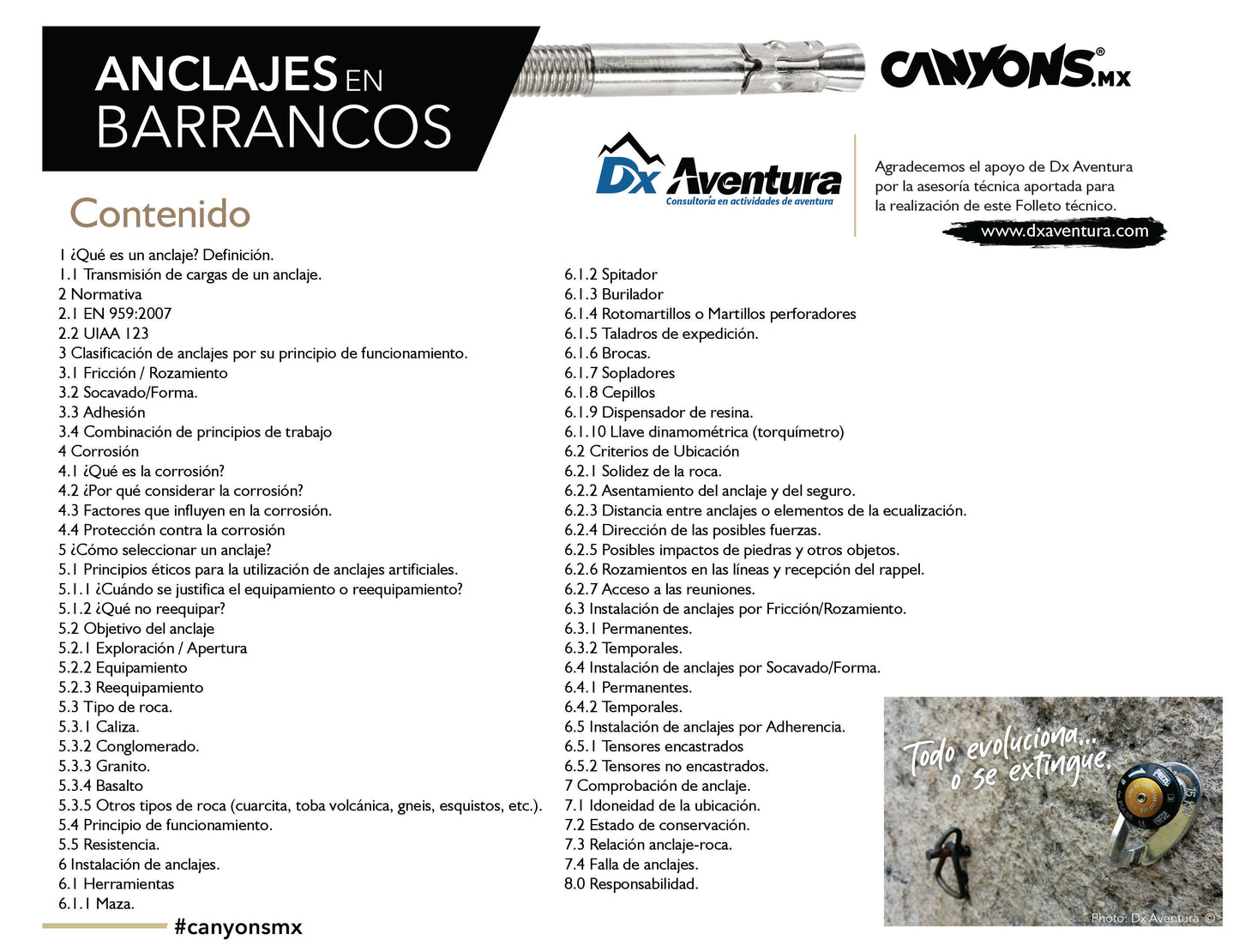 Folleto ANCAJES PARA BARRANCOS