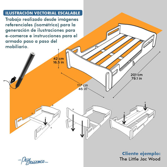 Ilustración técnica digital