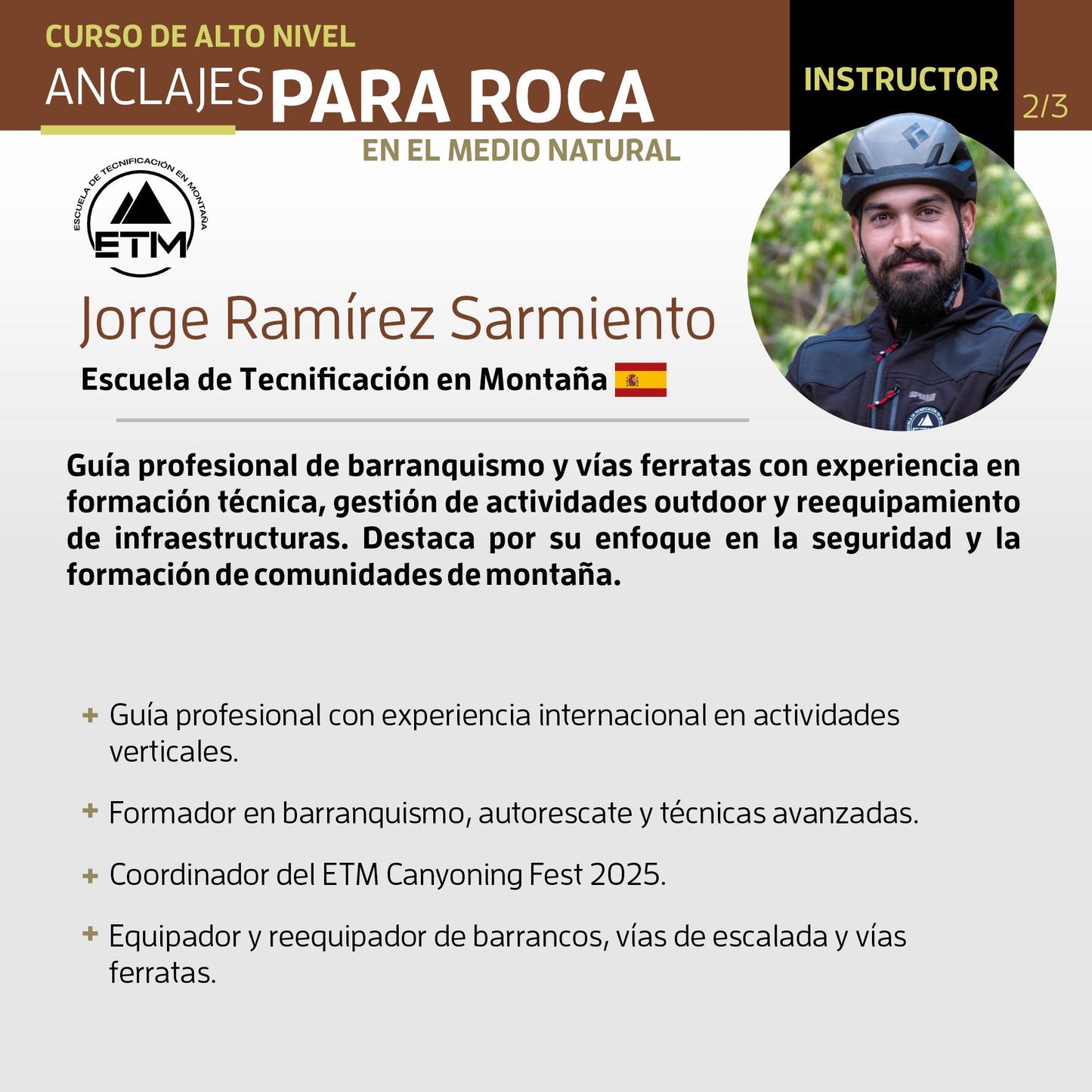 Curso de alto nivel ANCLAJES PARA ROCA EN EL MEDIO NATURAL / ETM + Dx Aventura