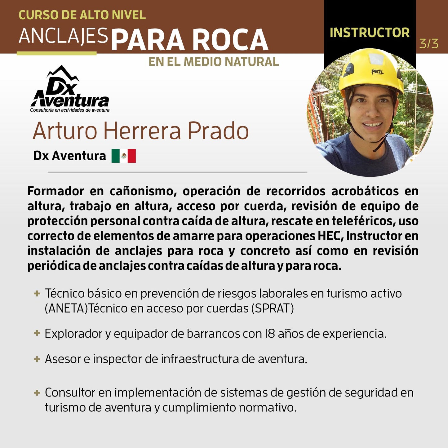 Curso de alto nivel ANCLAJES PARA ROCA EN EL MEDIO NATURAL / ETM + Dx Aventura