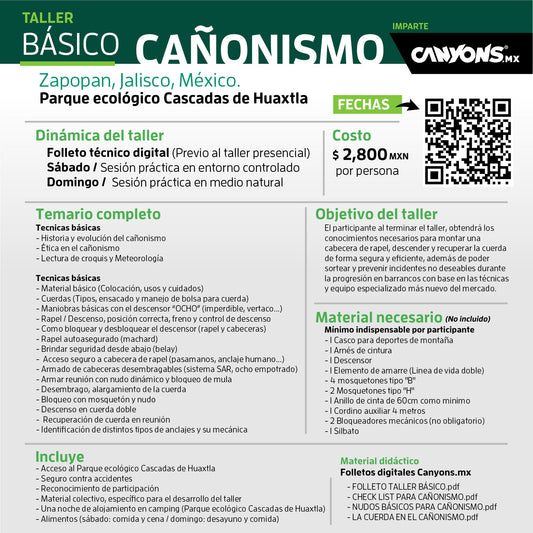 Taller BÁSICO CAÑONISMO / Canyons.mx