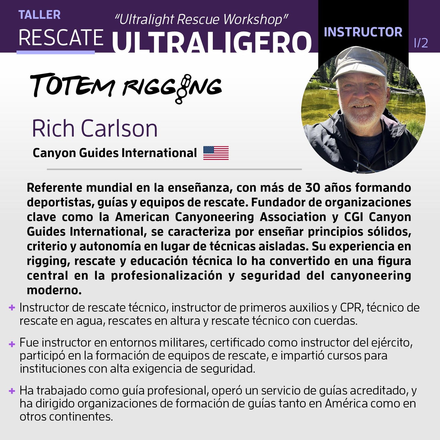 Taller RESCATE ULTRALIGERO / Rich Carlson + Canyons.mx